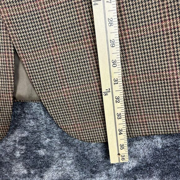 Coppley Ermenegildo Zegna 100% Wool Blazer Men's L/XL Three Button Plaid Brown - Picture 6 of 14